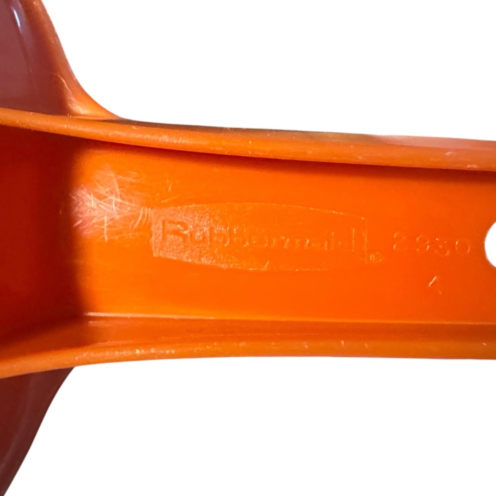 VTG 70s Orange Rubbermaid Villaware colander mixing bowl set 3 PC MCM 2661 2930 - Picture 12 of 16